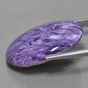 31,73 ctw natürlicher violetter Charoit, Oval Schliff, Lichtundurchlässig