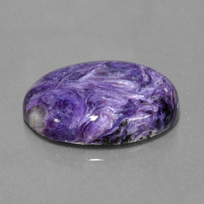 22,50 ctw natürlicher violetter Charoit, Oval Schliff, Lichtundurchlässig