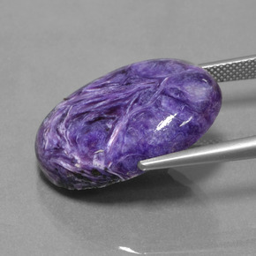 22,50 ctw natürlicher violetter Charoit, Oval Schliff, Lichtundurchlässig