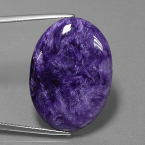 27,61 ctw natürlicher violetter Charoit, Oval Schliff, Lichtundurchlässig