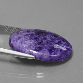 27,61 ctw natürlicher violetter Charoit, Oval Schliff, Lichtundurchlässig
