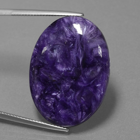29,06 ctw natürlicher violetter Charoit, Oval Schliff, Lichtundurchlässig