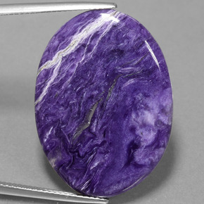 23,27 ctw natürlicher violetter Charoit, Oval Schliff, Lichtundurchlässig