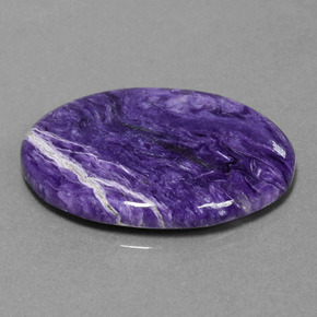 23,27 ctw natürlicher violetter Charoit, Oval Schliff, Lichtundurchlässig