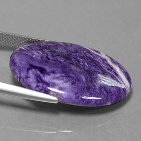 23,27 ctw natürlicher violetter Charoit, Oval Schliff, Lichtundurchlässig
