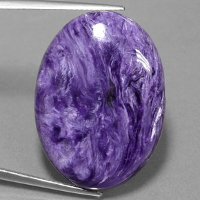 30,97 ctw natürlicher violetter Charoit, Oval Schliff, Lichtundurchlässig