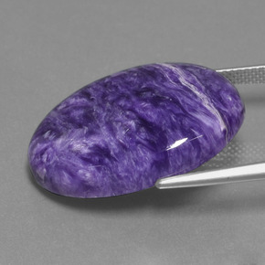 21,21 ctw natürlicher violetter Charoit, Oval Schliff, Lichtundurchlässig