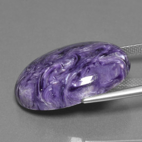 9,17 ctw natürlicher Violet Charoit, Oval Schliff, Lichtundurchlässig
