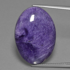 20,32 ctw natürlicher violetter Charoit, Oval Schliff, Lichtundurchlässig