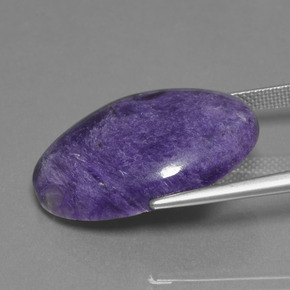 20,32 ctw natürlicher violetter Charoit, Oval Schliff, Lichtundurchlässig