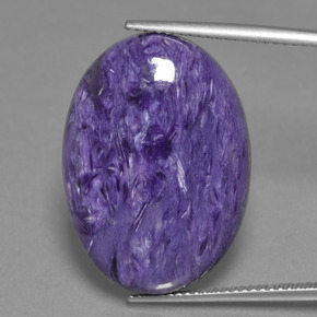 21,23 ctw natürlicher Violett Charoit, Oval Schliff, Lichtundurchlässig