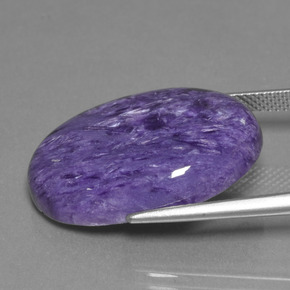 21,23 ctw natürlicher Violett Charoit, Oval Schliff, Lichtundurchlässig