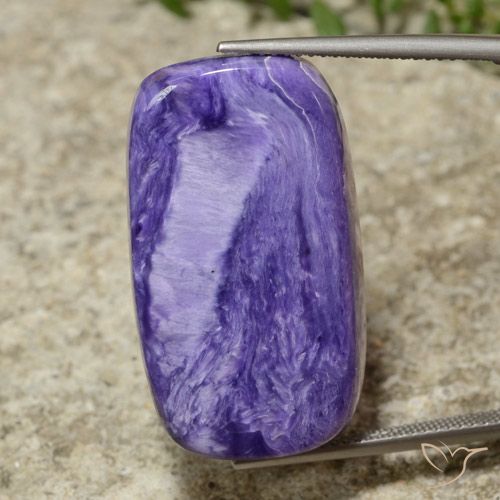 26.13ct Natürlicher Samt Lila Violett Charoit, Kissen, Lichtundurchlässig