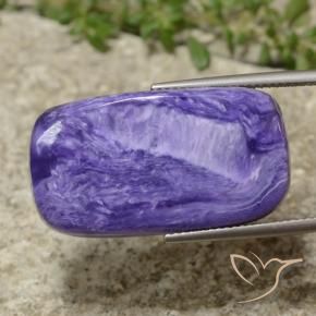 9,17 ctw natürlicher Samt Lila Violett Charoit, Kissen, Lichtundurchlässig