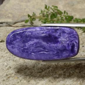 9,17 ctw natürlicher Violet Charoit, Ausgefallene Form, Lichtundurchlässig