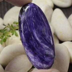 58,79 ctw natürlicher violetter Charoit, Oval Schliff, Lichtundurchlässig