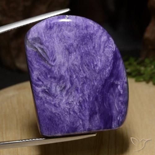 46.73ct Natürlicher Intensives Violett Charoit, Fantasie, Lichtundurchlässig