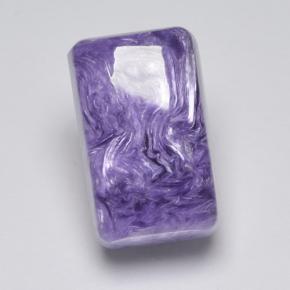 8,46 ctw natürlicher violetter Charoit, Smaragdschliff, Lichtundurchlässig