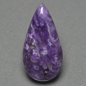 8,98 ctw natürlicher violetter Charoit, Birnenform, Lichtundurchlässig