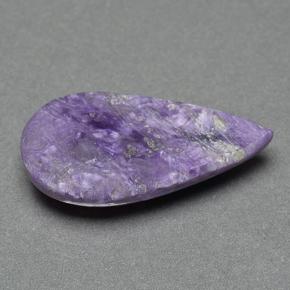 8,98 ctw natürlicher violetter Charoit, Birnenform, Lichtundurchlässig