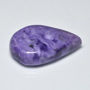 15,14 ctw natürlicher violetter Charoit, Birnenform, Lichtundurchlässig