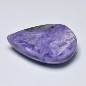 15,14 ctw natürlicher violetter Charoit, Birnenform, Lichtundurchlässig