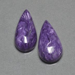 12,53 ct natürliche violetter Charoit-Edelsteine, Birnenform, Lichtundurchlässig