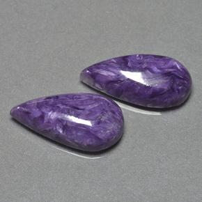12,53 ct natürliche violetter Charoit-Edelsteine, Birnenform, Lichtundurchlässig