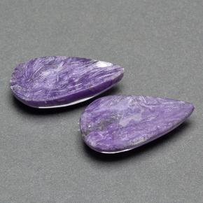 12,53 ct natürliche violetter Charoit-Edelsteine, Birnenform, Lichtundurchlässig