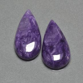 12.58 ct natürliche Violet Charoit-Edelsteine, Birnenform, Lichtundurchlässig