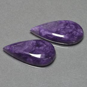 12.58 ct natürliche Violet Charoit-Edelsteine, Birnenform, Lichtundurchlässig