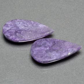 12.58 ct natürliche Violet Charoit-Edelsteine, Birnenform, Lichtundurchlässig