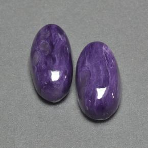 9.91 ct natürliche Violet Charoit-Edelsteine, Oval Schliff, Lichtundurchlässig