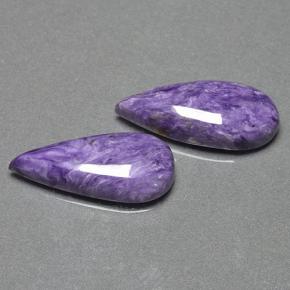 13,24 ct natürliche violetter Charoit-Edelsteine, Birnenform, Lichtundurchlässig