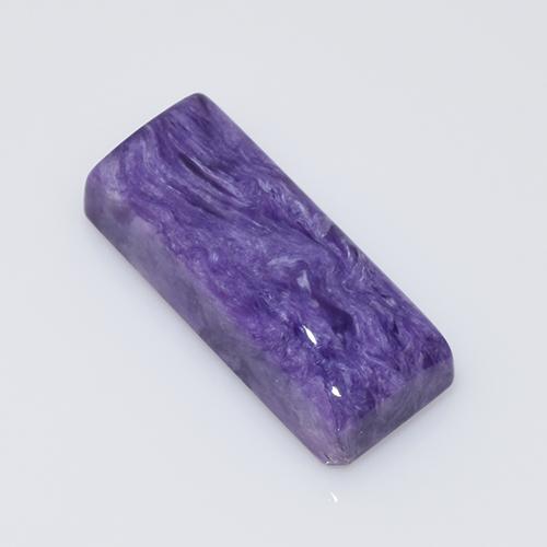 7,36 ctw natürlicher violetter Charoit, Baguette, Lichtundurchlässig