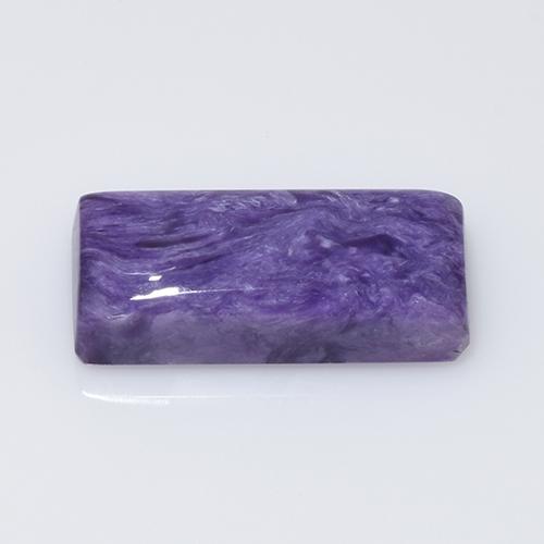 7,36 ctw natürlicher violetter Charoit, Baguette, Lichtundurchlässig