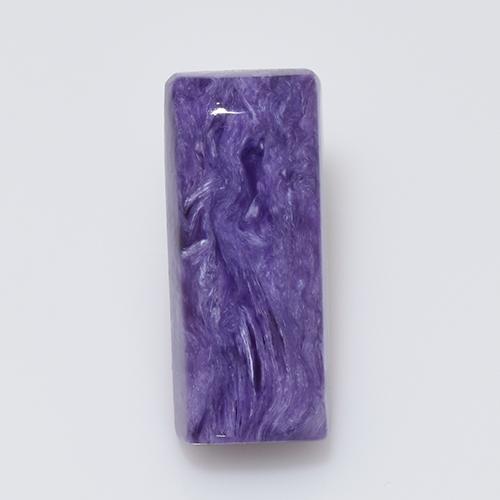7,36 ctw natürlicher violetter Charoit, Baguette, Lichtundurchlässig