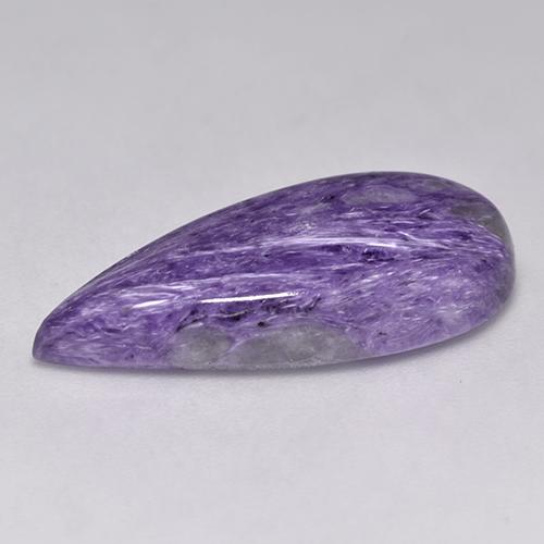 11,04 ctw natürlicher violetter Charoit, Birnenform, Lichtundurchlässig