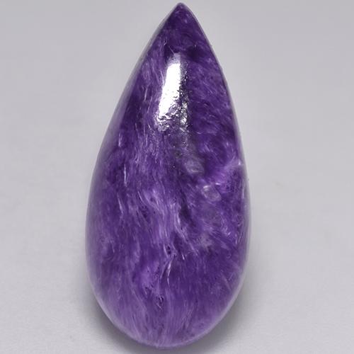 9,88 ctw natürlicher violetter Charoit, Birnenform, Lichtundurchlässig