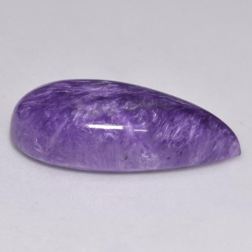 9,88 ctw natürlicher violetter Charoit, Birnenform, Lichtundurchlässig