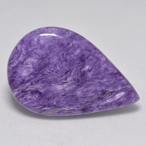 8,71 ctw natürlicher violetter Charoit, Birnenform, Lichtundurchlässig