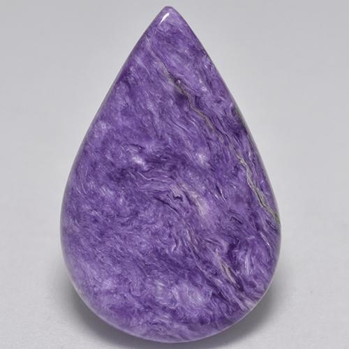 8,71 ctw natürlicher violetter Charoit, Birnenform, Lichtundurchlässig