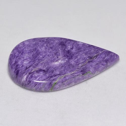 8,71 ctw natürlicher violetter Charoit, Birnenform, Lichtundurchlässig