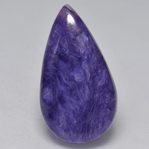 5,87 ctw natürlicher violetter Charoit, Birnenform, Lichtundurchlässig