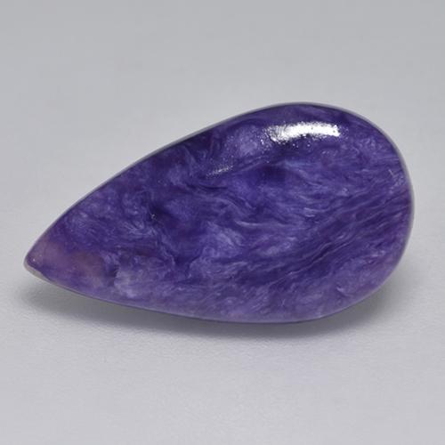 5,87 ctw natürlicher violetter Charoit, Birnenform, Lichtundurchlässig