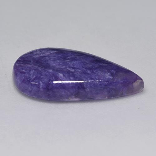 5,87 ctw natürlicher violetter Charoit, Birnenform, Lichtundurchlässig