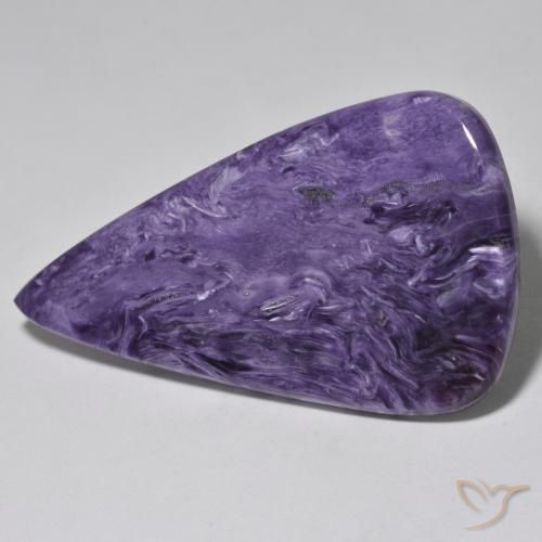 76.47ct Natürlicher Lila Lila Charoit, Birnenform, Lichtundurchlässig