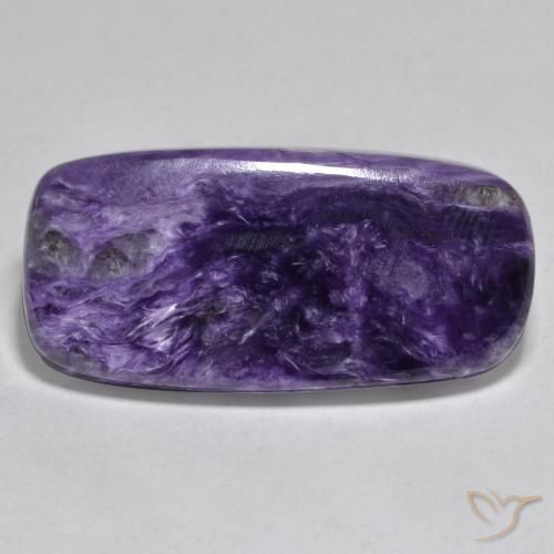 37.13ct Natürlicher Mittel-Dunkelviolett Charoit, Kissen, Lichtundurchlässig
