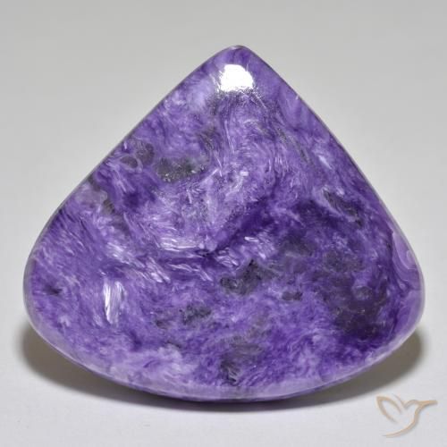 40,66 ctw natürlicher violetter Charoit, Birnenform, Lichtundurchlässig
