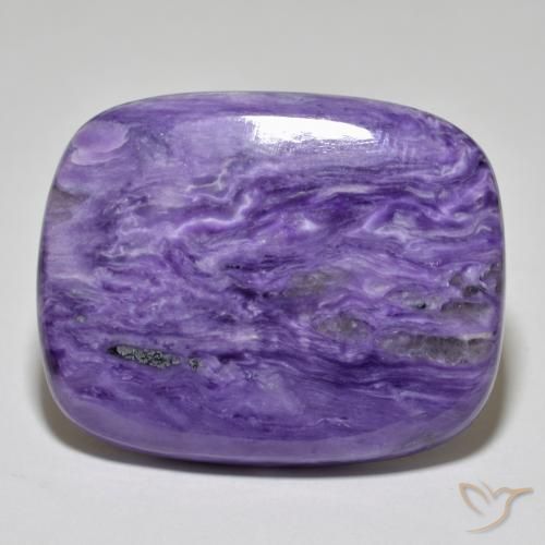 45.54ct Natürlicher Mittel-Dunkelviolett Charoit, Kissen, Lichtundurchlässig
